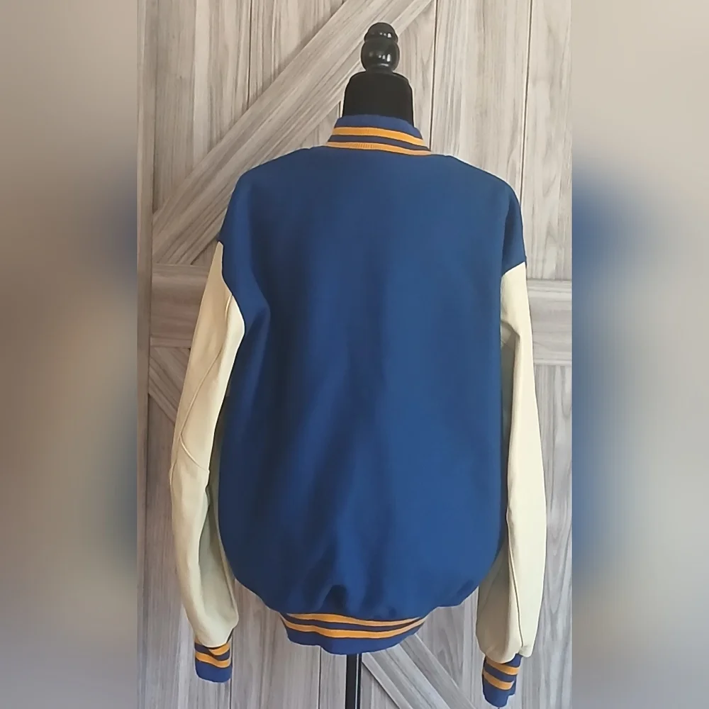 DeLong Blue and Cream Men's Varsity Jacket. (Size XL) NWT - Picture 5 of 10